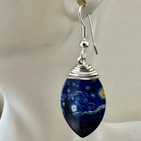 d’ears “Starry Night” Earrings – Vincent Van Gogh Artwork - Picture 6 of 7